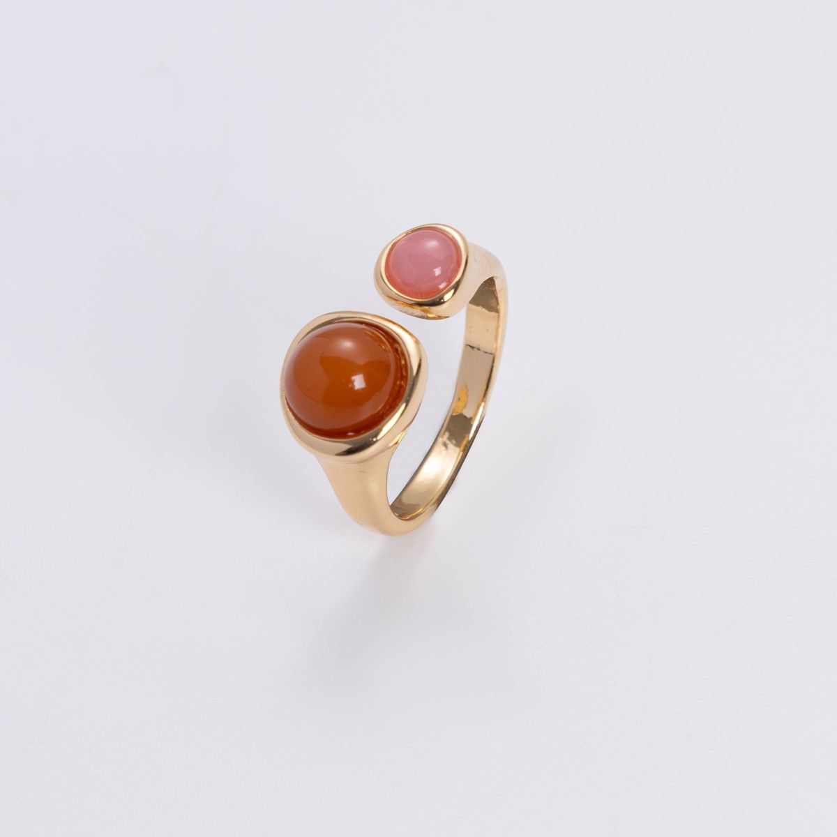 Luv Aj Honey Resin Stud Ring - Pink