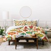 Deny Designs Full/Queen carriecantwell Meowy Christmas Duvet Cover and Pillow Sham Green - 3 of 4