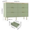 Whizmax Fluted Wood 6-Drawer Dresser, Modern White Chest with Gold Handles, Large Bedroom Storage for Clothes, Living Room, Entryway - 2 of 4