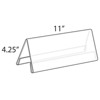 Azar Displays Two Sided Tent Style Clear Acrylic Sign Holder and Nameplate, Size: 11" W x 4.25" H on each side, 10-Pack - 3 of 3