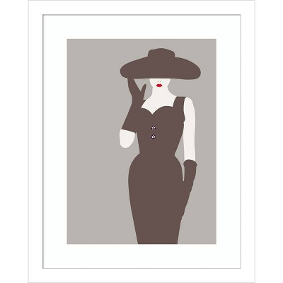 12" x 15" Lady No. 15 by Sean Salvadori Framed Wall Art Print - Amanti Art