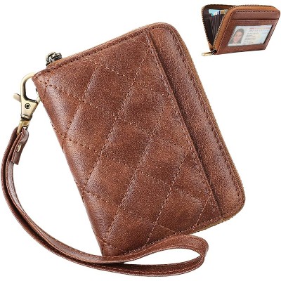 BEAFUP Wallet for Women,PU Leather Small Wallet,Credit Card Holder Wallet with Wristlet and RFID Blocking,Applies to Gift