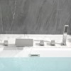 Cobbe Brushed Nickel 5-Hole Bathtub Faucet Kit with Hot Water Switch, 7.09-Inch Wide Tub Spout, Cold Water Switch, Diverter Knob Hand Shower - 4 of 4