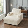Mshliw Recliner Chair with Armrest Storage, Footrest Storage, Cup Holders and Ottoman, Single Sofa, Corduroy Upholstery, Comfortable Seating - 3 of 4