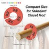 Unique Bargains Hanging Clothes Round Pre-printed Clothing Rack Dividers 40 Pcs - 2 of 3