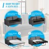 Mjkone 2-in-1 Pull Out Sofa Bed,Sleeper Sofa Couch with Memory Foam Mattress,Cup Holder,USB,Pull Out Couch Bed - 3 of 4