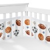 Sweet Jojo Designs Boy Crib Bedding + BreathableBaby Breathable Mesh Liner Watercolor Sports Theme Multicolor 6pc - 3 of 4