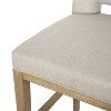 Lyngins Modern Upholstered Bar Stools Set of 2,Counter Height Bar Stools with L-Shaped Back & Rubberwood Legs,Counter Stools for Kitchen - 4 of 4