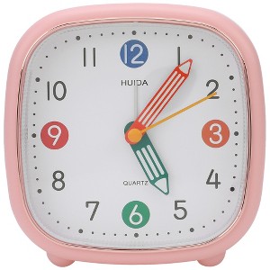 REGALWOVEN Plastic Battery Powered Analog Square Alarm Clock 4.1"L x 1.8"W x 4.1"H 1 Pc - 1 of 4