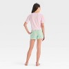 Girls' 2pc Short Sleeve T-Shirt & Boxer Shorts Pajama Set - art class™ - 2 of 4