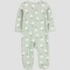 Carter's Just One You® Baby Girls' Floral Sleep N' Play - Green - 2 of 4