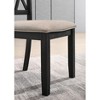 NicBex Vintage Upholstered  Dining Chairs Set of 2 with Cross Back & Comfy Cushions,Rustic Wood Accent Chairs for Dining Room,Living Room - 4 of 4