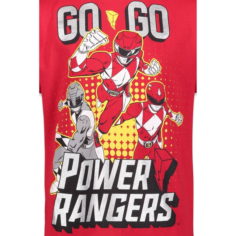 Power Rangers Pink Ranger, Yellow Ranger, Red Ranger 2 Pack T-Shirts Little Kid to Big Kid, 5 of 6