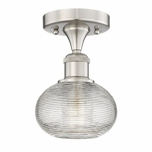 Ithaca - 1 Light Semi-Flush Mount In Industrial Style-7.13 Inches Tall and 6 Inches Wide - 1 of 1