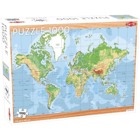 Tactic World Map 1000-Pc. Puzzle