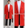 Lars Amadeus Men's Double Breasted Notched Lapel Formal Winter Overcoat - 4 of 4