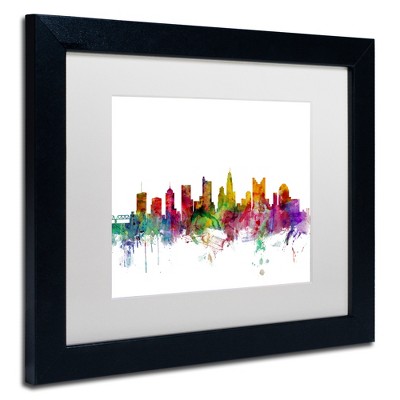 Trademark Fine Art -Michael Tompsett 'Columbus Ohio Skyline' Matted Framed Art