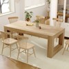 FUFU&GAGA Natural Large Dining Table with Open Frame Design,Spacious Surface for 6 - 8 People,Sturdy & Stylish for Gatherings & Daily Use - 3 of 4
