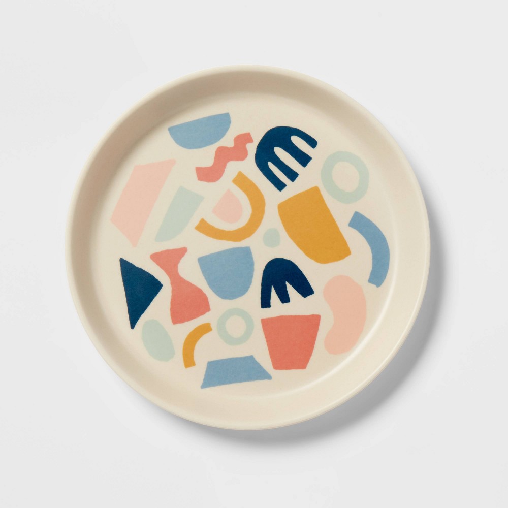 Photos - Plate Kids' Bamboo Melamine  with Shapes - Pillowfort™