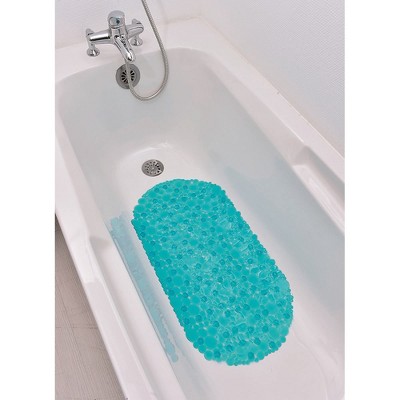 Evideco French Home Goods Bubbles Non-Slip Oval Bathtub Mat 28 L x 15 W