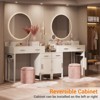 Aheaplus Vanity Desk with 4 Storage Drawers, Modern Makeup Vanity Table with Charging Station - 4 of 4