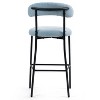 Lyngins Set of 2 Teddy Bar Stools,26" Counter Height Barstools with Plush Cushion,Footrest,Accent Chair for Kitchen,Living Room - 4 of 4