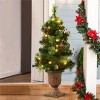 5ft Pre-Lit Artificial Christmas Tree - 100 Clear LED Lights 260 Tips PVC Red Berries Pine Cones UL Adapter - 4 of 4