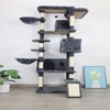 BENCMATE Pet Tower 84-Inch Multi-Level with Spacious Condo, Hammock with Sisal Scratching Posts for Multiple Cats, Dark Gray, 24.41"*15.35"*20.47" - 2 of 4