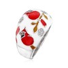 Ross-Simons 0.10 ct. t.w. White Topaz and Multicolored Enamel Cardinal Ring in Sterling Silver - 3 of 4