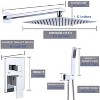 Shower System Shower Faucet Combo Set Wall Mounted with 10" Rainfall Shower Head and handheld shower faucet, Chrome Finish with Brass Valve Rough-In - 3 of 4