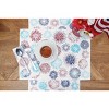C&F Home 14" x 20" Patriotic Red & Blue Firework Sparkle 4th of July Cotton Tabletop Placemats, Set of 6 - 3 of 3