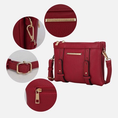 MKF Collection Multi Compartment Crossbody Bag with Zip Closure, Elsie | MKF Collection by Mia K - Seafoam — фото 4