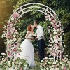 Artloge 8.5Ft Heavy Duty Metal Wedding Arch Trellis Backdrop Balloon Archway Decor Stand with Sturdy Base for Party Ceremony Climbing Plant Garden - 4 of 4