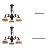 Chloe Lighting Belle Mission Tiffany-Style Blackish Bronze 3 Light Mini Chandelier 21" Wide - 4 of 4