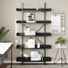 vidaXL Bookcase 5-Tier Black 39.4 in.x13 in.x71.1 in. Engineered Wood - 3 of 4