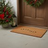 HomeRoots 17" X 29" Brown And Black Christmas Outdoor Coir Door Mat - 2 of 4