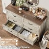 6-Drawer Wooden Dresser for Bedroom with Wide Metal Handles, Modern Farmhouse Style Chest of Drawers, Storage Organizer for Bedroom and Living Room - 4 of 4