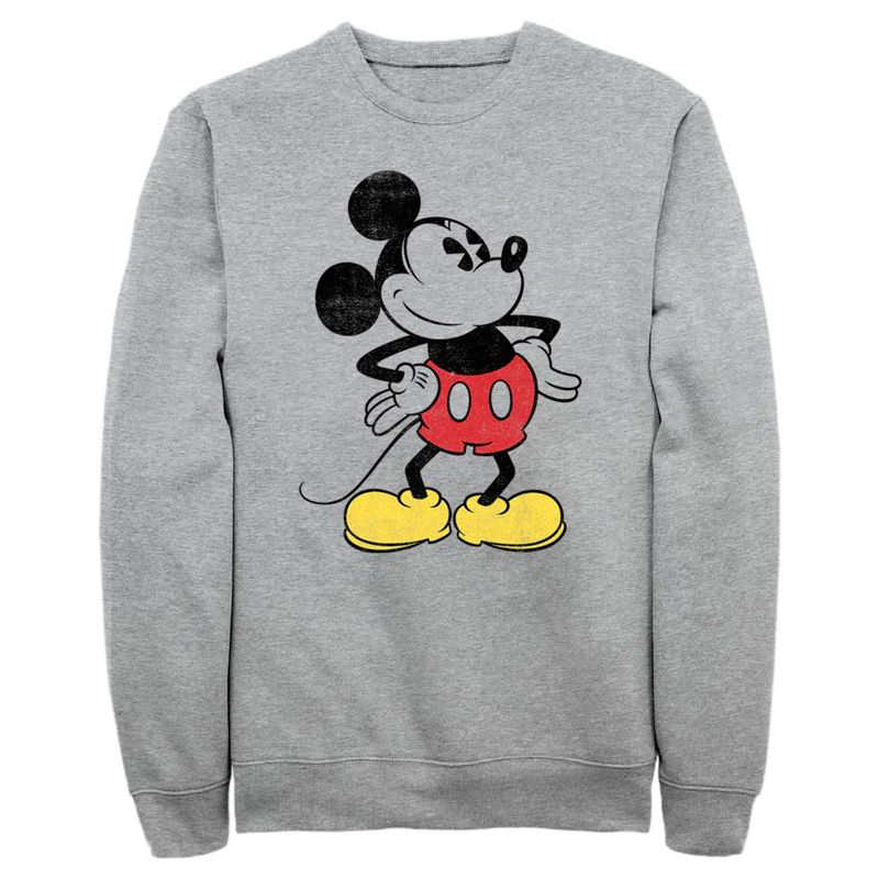 Men's Mickey & Friends Classic Mickey Distressed Sweatshirt, 1 of 5