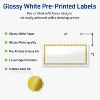 Avery Printable Rectangle Labels, Gold Beads, 2" x 4", Glossy White Rectangle Labels, Permanent, Laser/Inkjet, 100ct, Great for Product Labels - 2 of 4
