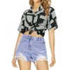 HAPPY BAY Women's Casual Beach 4th of July Summer Hawaiian Short Sleeve Patriotic Blouses Button Up Dress Tee Shirts Tops for Women - 3 of 4