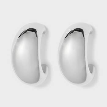 Wide Statement Hoop Earrings - Universal Thread™ Silver