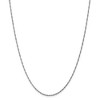 Black Bow Jewelry 1.4mm, 14k White Gold, Singapore Chain Necklace - 3 of 4