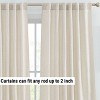 HLC.ME Easton Jacquard Slub Texture - Privacy Curtains with Back Tab Rod Pocket Window Curtains Panels, Set of 2 - 2 of 4