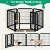 Yaheetech 6 Panels Dog Playpen Panels Metal Pet Playpen, Black - 3 of 4