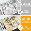 Set of 8 Bamboo Expandable Drawer Dividers with Labels,with 18 Inserts (17-22in) - 2 of 4