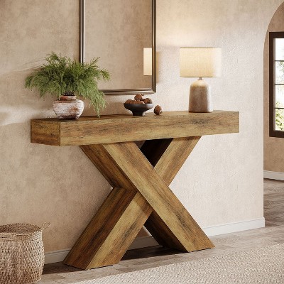 Hommoo Unique Design Console Table Brown