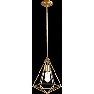 Quorum Lighting Bennett 1-Light Pendant, Aged Brass, 11W, 14H - 1 of 1