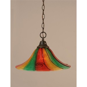 Toltec Lighting Any 1 - Light Pendant in  Dark Granite with 16" Mardi Gras Shade - 1 of 1