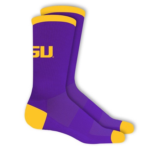 Ncaa Lsu Tigers Big Game Crew Socks Target