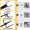4-Pack 8.5FT Black Metal Light Poles w/ Hooks - Outdoor String Light Stands for Patio/Garden/Wedding (Black, 4 Pack) - 3 of 4